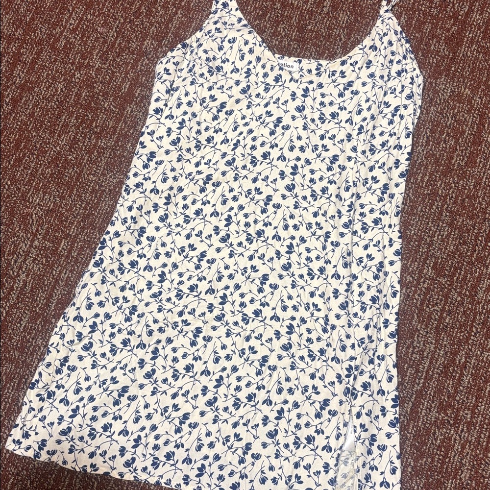 Reformation Marlowe blue dainty floral spaghetti strap mini dress women’s small
